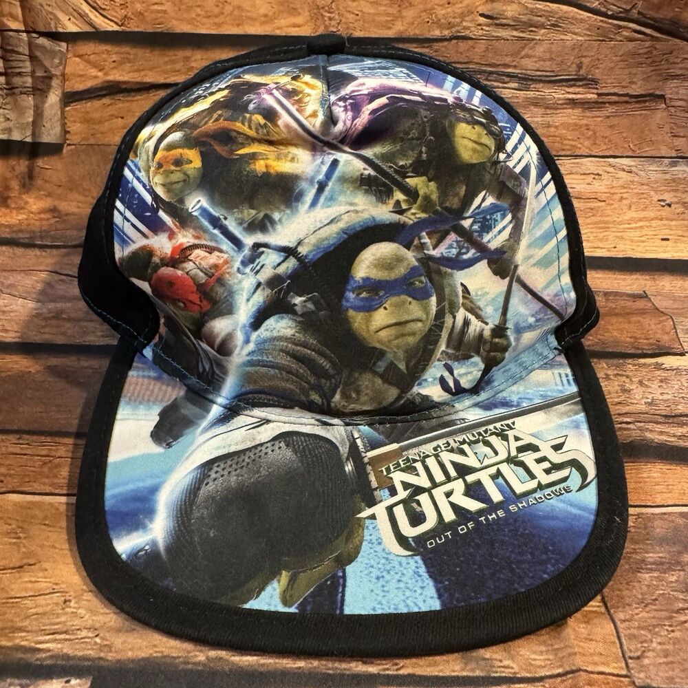 TMNT Out of the Shadows Kids Snapback Adjustable Hat Leonardo Boys Movie Cap